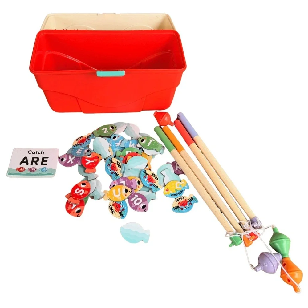 Gigglescape Family Fish & Learn Game Educational Words Fishing Toy Learning Game